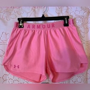 Pink Under Armour shorts